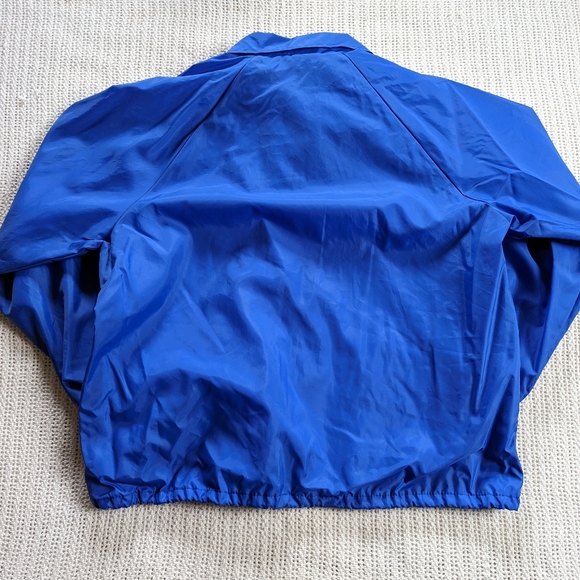 VTG Cardinal Mens Jacket XL Blue Windbreaker Snap Button Drawstring USA Made - Picture 2 of 10